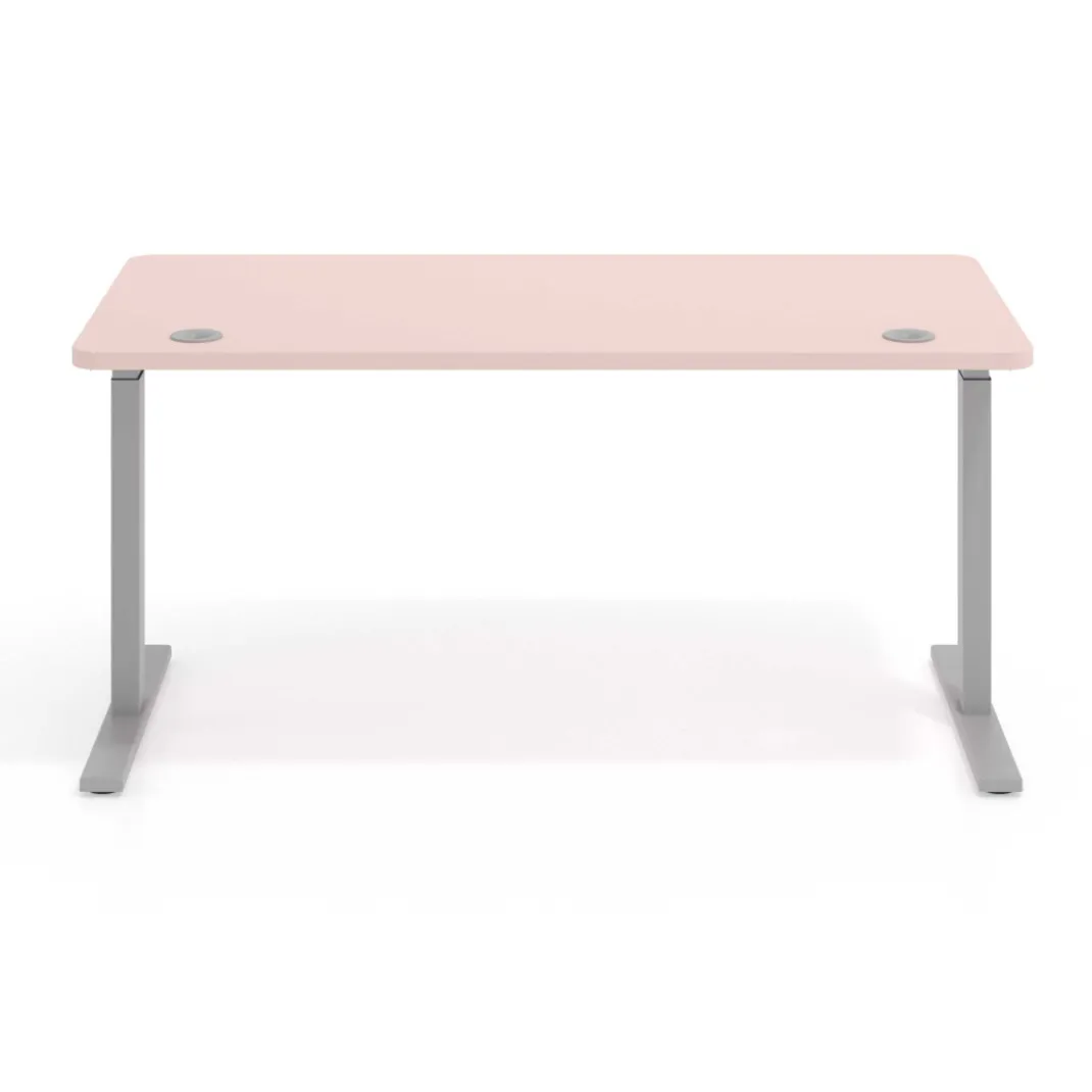 Escritorio Elevable Erghos Smart estructura aluminio canto curvo