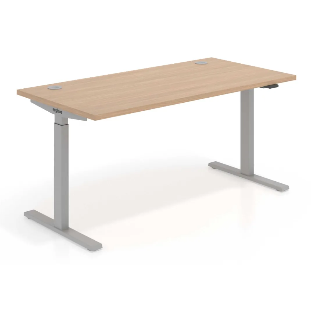 Escritorio Elevable Erghos Smart estructura aluminio canto recto