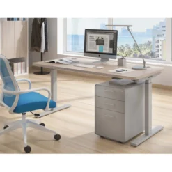Escritorio Elevable Erghos Smart estructura aluminio canto recto