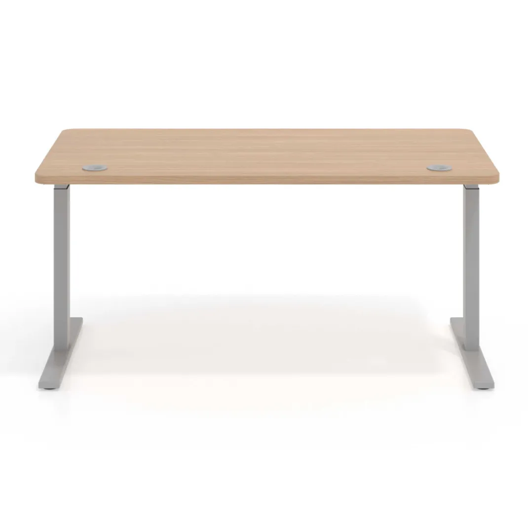 Escritorio Elevable Erghos Smart estructura aluminio canto curvo