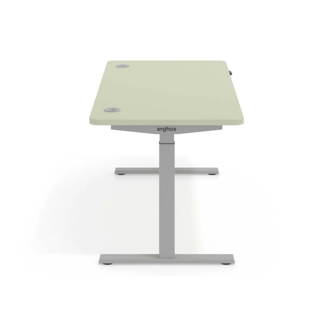 Escritorio Elevable Erghos Smart estructura aluminio canto curvo