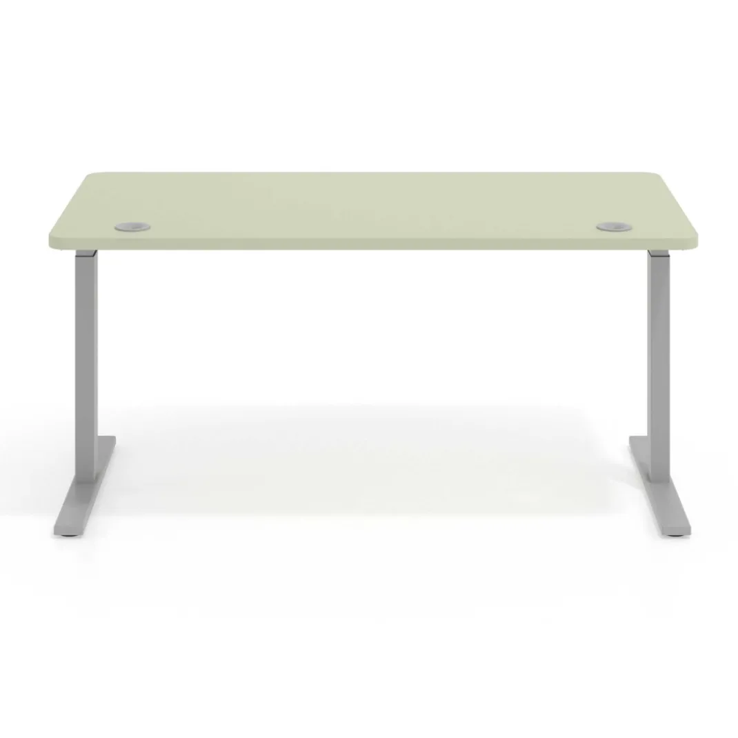 Escritorio Elevable Erghos Smart estructura aluminio canto curvo