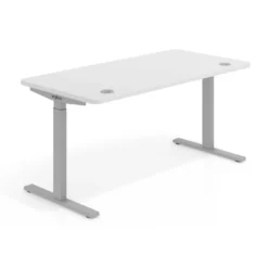 Escritorio Elevable Erghos Smart estructura aluminio canto curvo