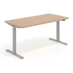 Escritorio Elevable Erghos Smart estructura aluminio canto curvo