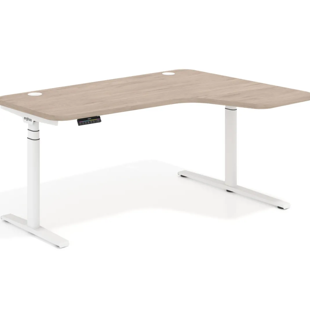 Escritorio Ergonómico Elevable Erghos Axis estructura blanca