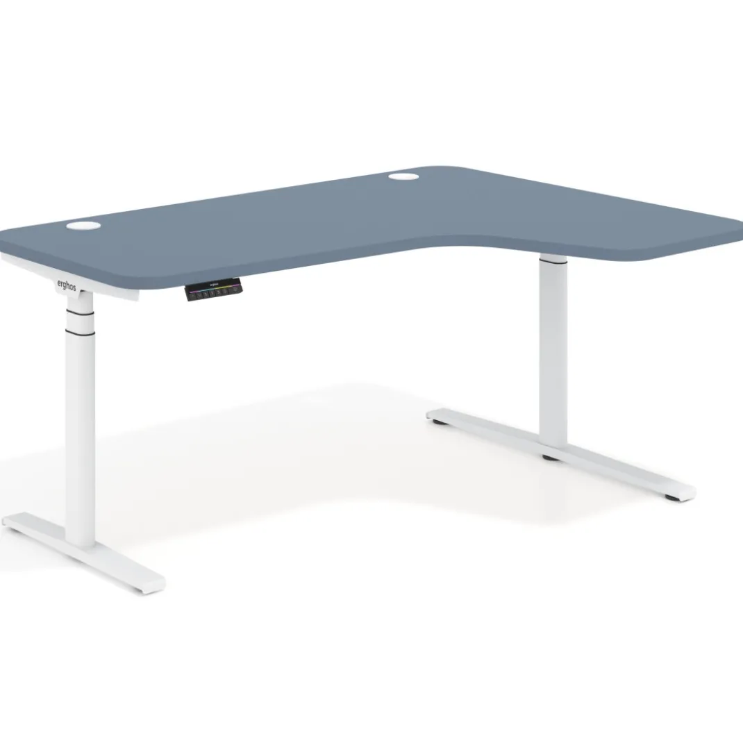 Escritorio Ergonómico Elevable Erghos Axis estructura blanca