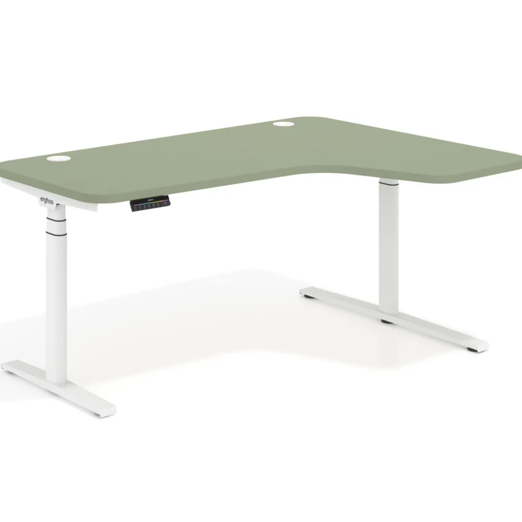Escritorio Ergonómico Elevable Erghos Axis estructura blanca