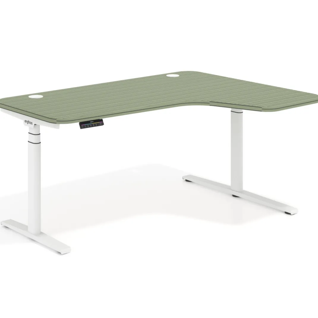 Escritorio Ergonómico Elevable Erghos Axis estructura blanca