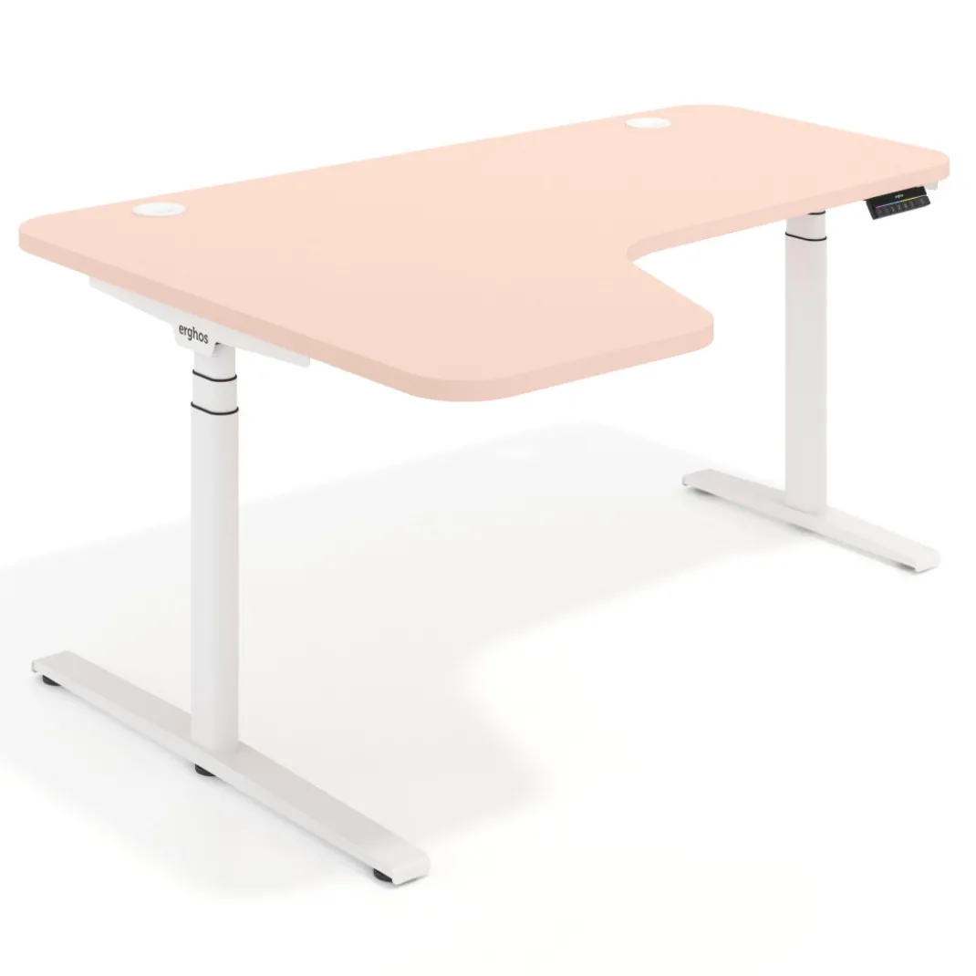 Escritorio Ergonómico Elevable Erghos Axis estructura blanca