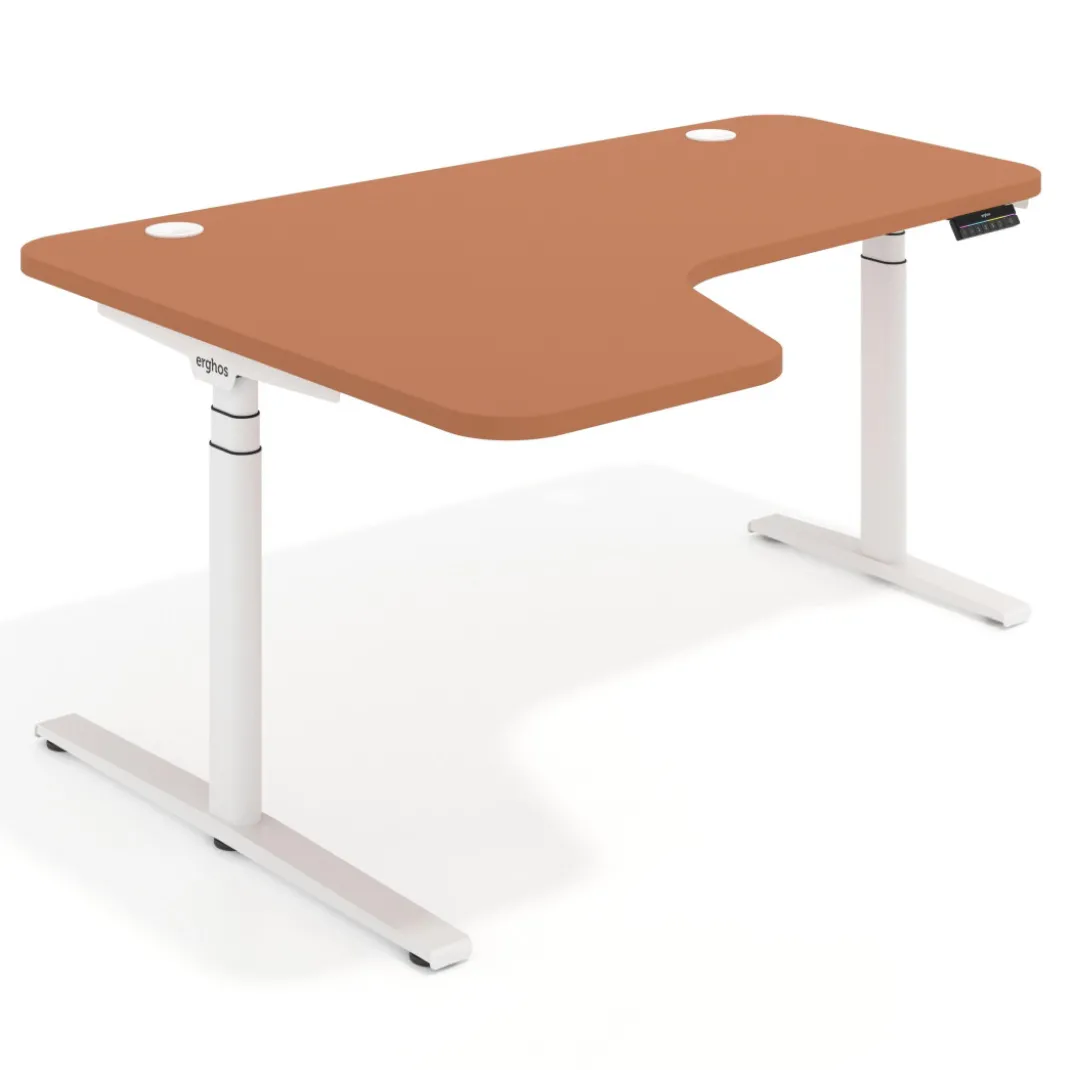Escritorio Ergonómico Elevable Erghos Axis estructura blanca