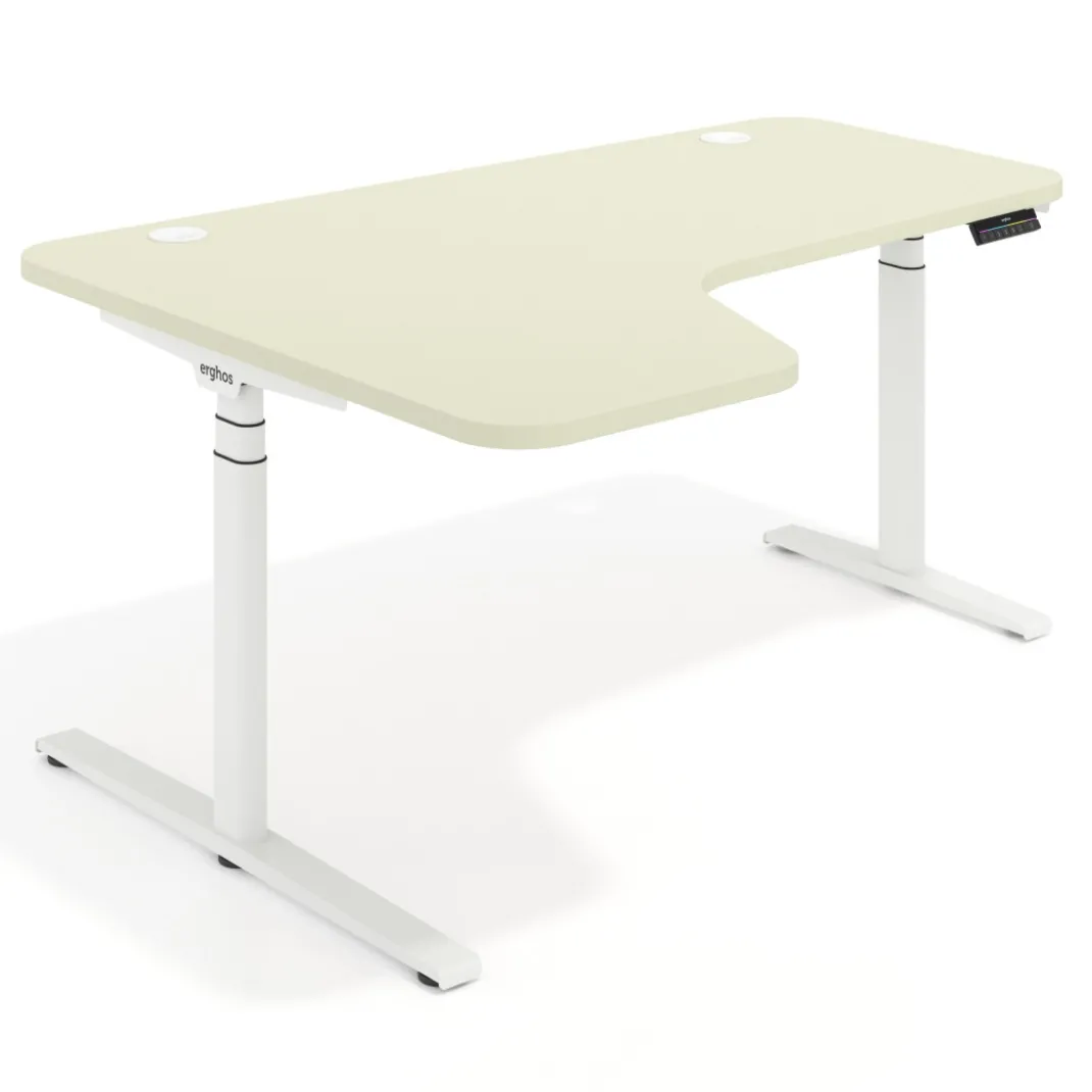 Escritorio Ergonómico Elevable Erghos Axis estructura blanca