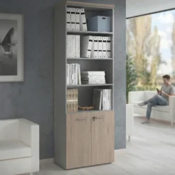 Estantería de oficina Basic 232x80cm con puerta baja