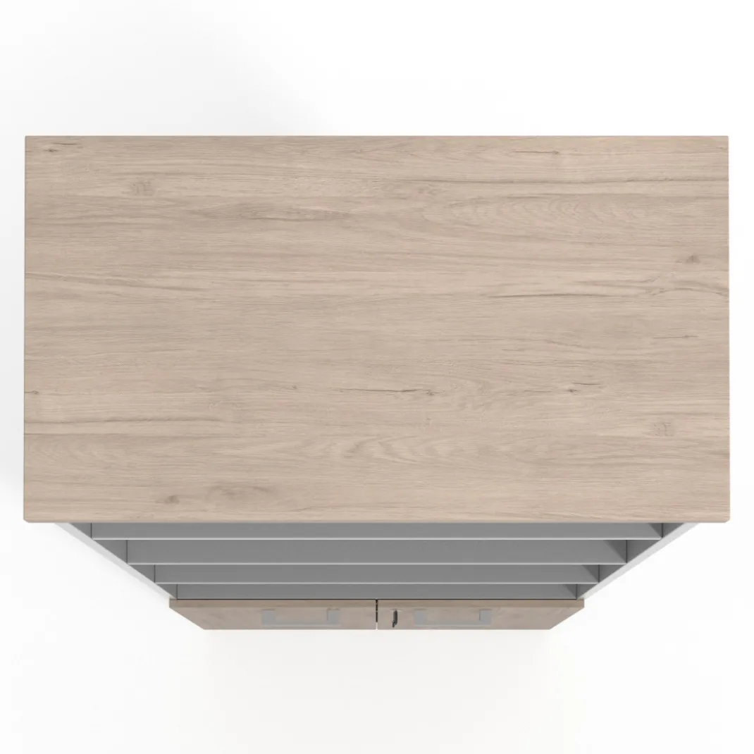 Estantería de oficina Basic 232x80cm con puerta baja