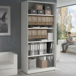 Estanteria metálica de oficina sin puertas Strong 185x92cm