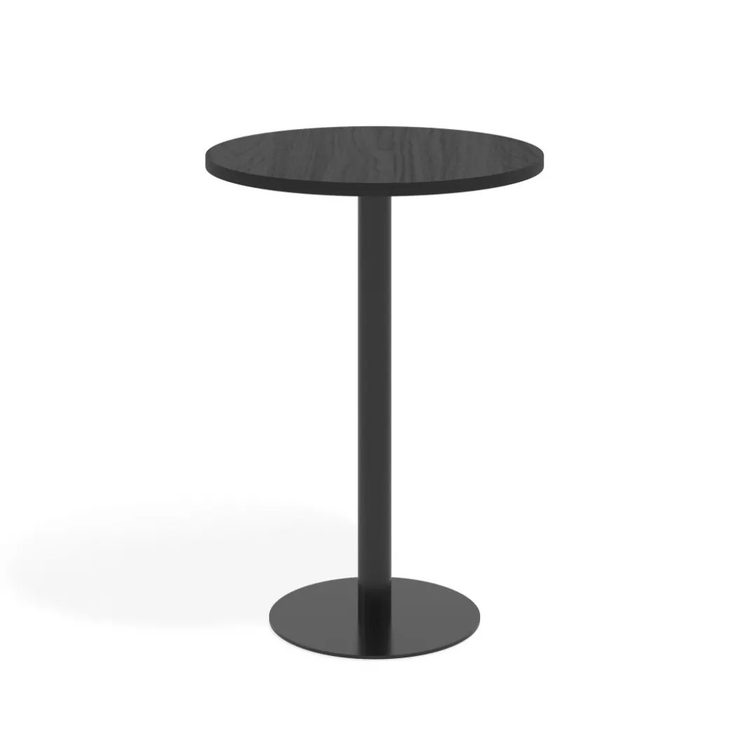 Mesa alta oficina Redonda Atrium, estructura negra