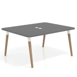Mesa coworking de reuniones Arki fondo 126 cm, sobre curvo