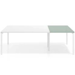 Mesa de cabecera kube para bench 166 estructura blanca