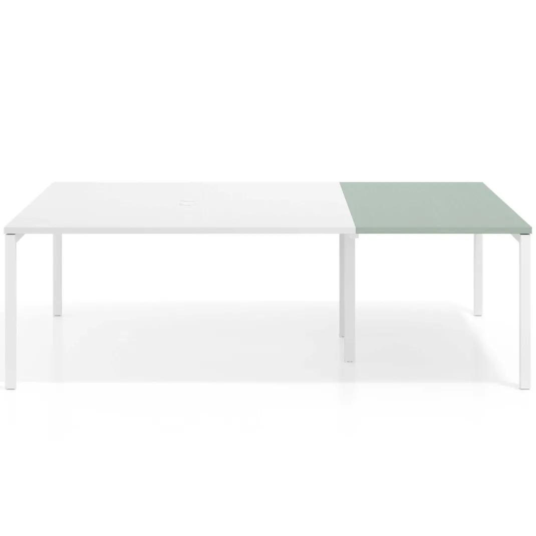 Mesa de cabecera kube para bench 166 estructura blanca