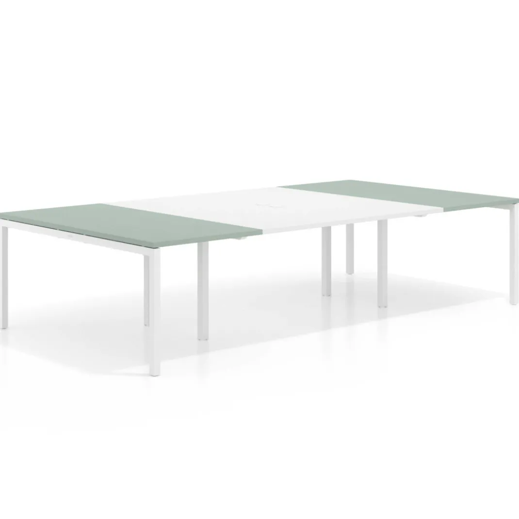 Mesa de cabecera kube para bench 166 estructura blanca