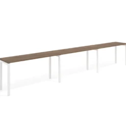 Mesa de formación progresiva triple Kube, fondo 50cm, estructura blanco