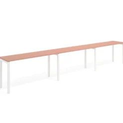 Mesa de formación progresiva triple Kube, fondo 50cm, estructura blanco