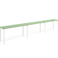 Mesa de formación progresiva triple Kube, fondo 50cm, estructura blanco