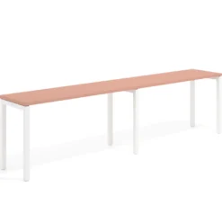 Mesa de formación progresiva doble Kube, fondo 50cm, estructura blanco