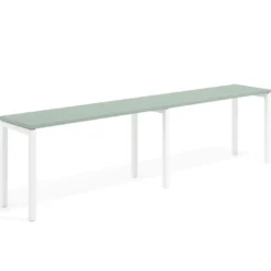 Mesa de formación progresiva doble Kube, fondo 50cm, estructura blanco