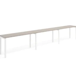 Mesa de formación progresiva triple Kube, fondo 50cm, estructura blanco