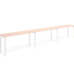 Mesa de formación progresiva triple Kube, fondo 50cm, estructura blanco