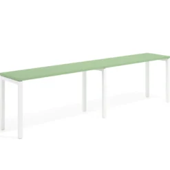 Mesa de formación progresiva doble Kube, fondo 50cm, estructura blanco