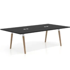 Mesa de juntas rectangular Arki con encimera continua fondo 126 cm