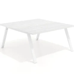 Mesa de oficina doble UvePro fondo 166, cantos rectos, estructura blanca