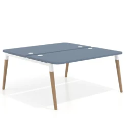 Mesa de oficina multipuesto Arki fondo 166 cm, sobre curvo