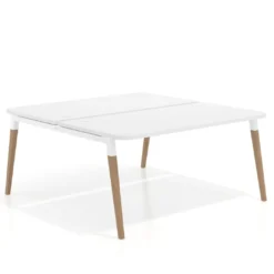 Mesa de oficina multipuesto Arki fondo 166 cm, sobre curvo