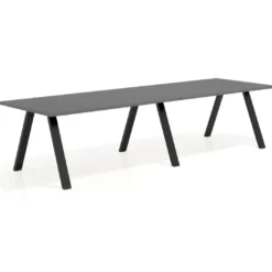 Mesa de oficina progresiva UvePro doble, fondo 100cm, estructura negra