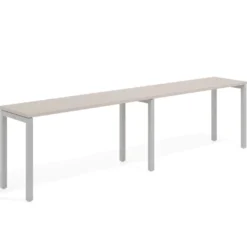 Mesa de oficina progresiva doble Kube, fondo 50cm, estructura aluminio