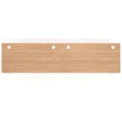 Mesa de oficina progresiva doble Kube, fondo 80cm, estructura blanca