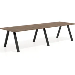 Mesa de oficina progresiva UvePro doble, fondo 100cm, estructura negra