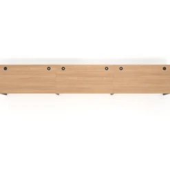 Mesa de oficina progresiva Delta triple, fondo 80cm, estructura negra