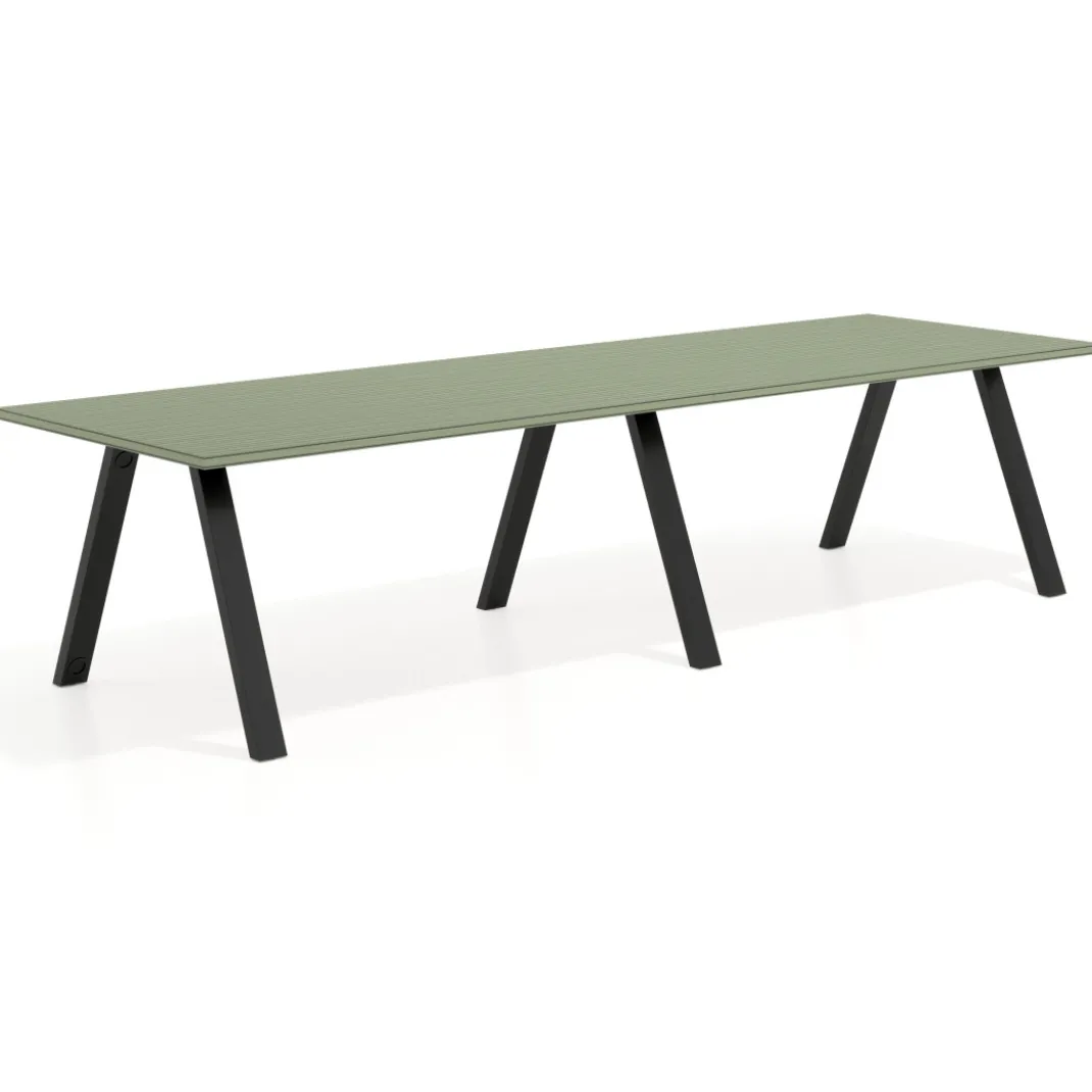 Mesa de oficina progresiva UvePro doble, fondo 100cm, estructura negra