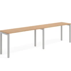 Mesa de oficina progresiva doble Kube, fondo 50cm, estructura aluminio