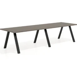 Mesa de oficina progresiva UvePro doble, fondo 100cm, estructura negra
