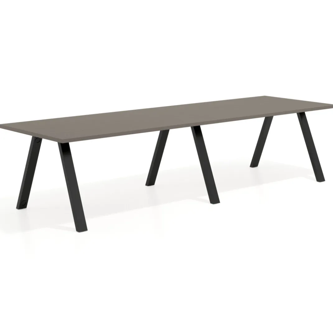 Mesa de oficina progresiva UvePro doble, fondo 100cm, estructura negra