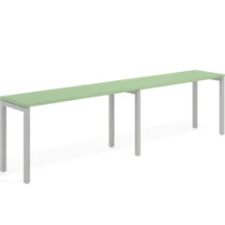 Mesa de oficina progresiva doble Kube, fondo 50cm, estructura aluminio