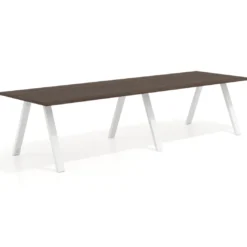 Mesa de oficina progresiva UvePro doble, fondo 100cm, estructura blanca