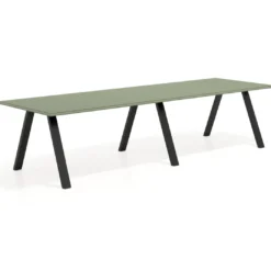 Mesa de oficina progresiva UvePro doble, fondo 100cm, estructura negra