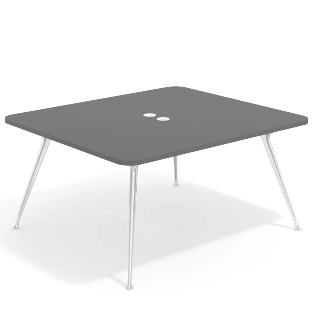 Mesa de reuniones Tekno fondo 140, patas aluminio inyectado, estructura cromada