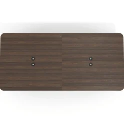 Mesa de reuniones Tekno gran formato, fondo 140, patas aluminio inyectado, estructura negra
