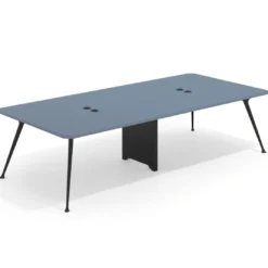 Mesa de reuniones Tekno gran formato, fondo 140, patas aluminio inyectado, estructura negra